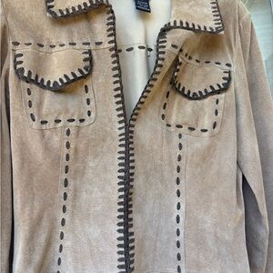 INC. Suede Set Jacket (size M) Skirt ( size 4)